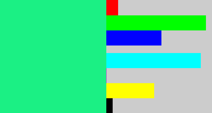 Hex color #1bf084 - wintergreen