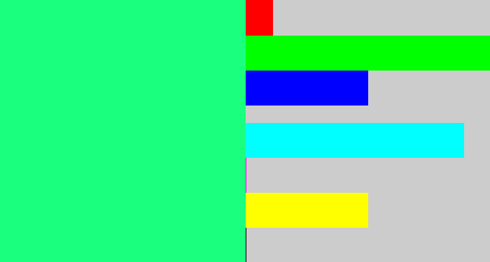 Hex color #1bff7f - wintergreen
