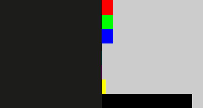 Hex color #1c1c1b - dark