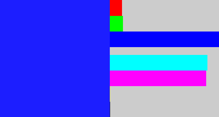 Hex color #1c1eff - vivid blue