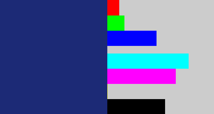 Hex color #1c2a76 - twilight blue