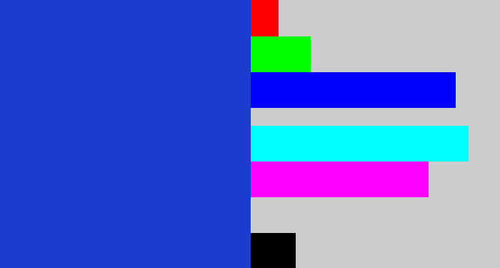 Hex color #1c3cd0 - blue blue