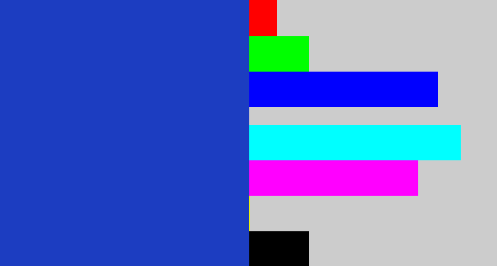 Hex color #1c3dc1 - blue blue