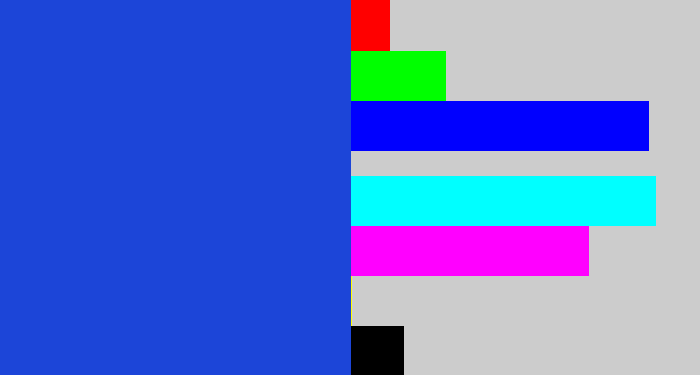 Hex color #1c45d8 - blue blue