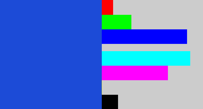 Hex color #1c4bd7 - blue blue