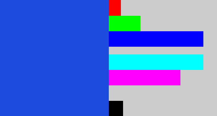 Hex color #1c4bdd - azul