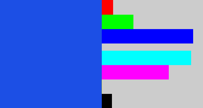 Hex color #1c4fe5 - azul