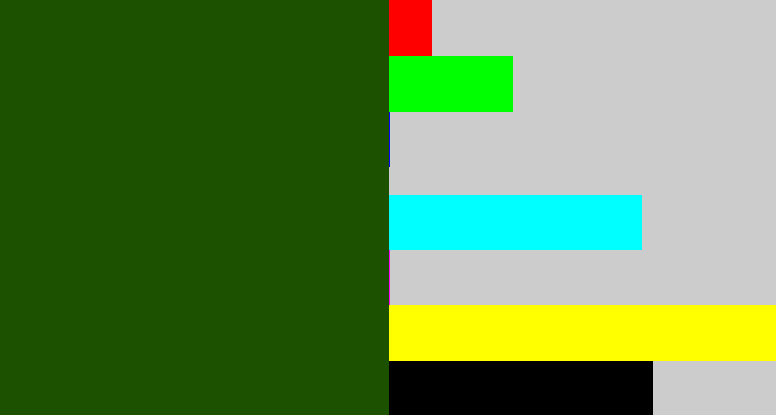 Hex color #1c5100 - forrest green