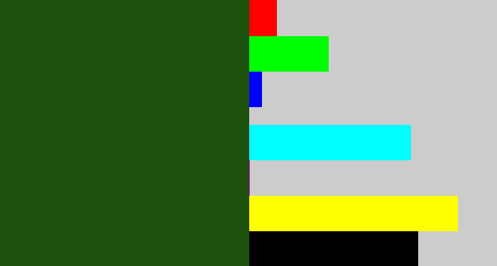Hex color #1c510d - forrest green