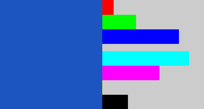 Hex color #1c54c0 - blue blue