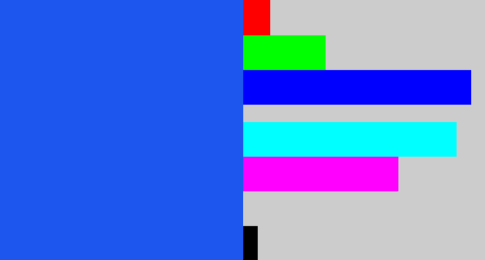 Hex color #1c56ef - azul