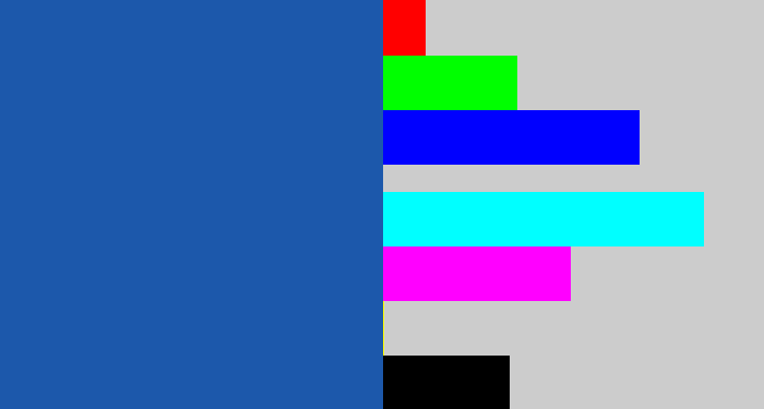 Hex color #1c58ab - mid blue