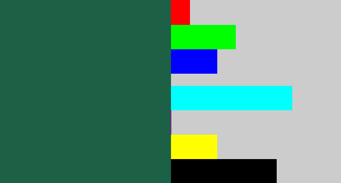 Hex color #1c6046 - dark green blue
