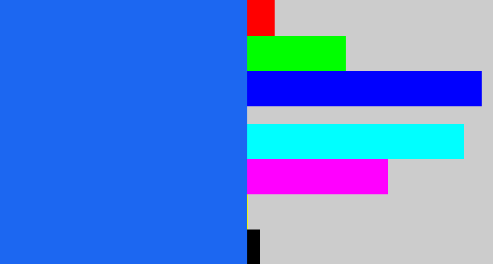 Hex color #1c67f1 - azul