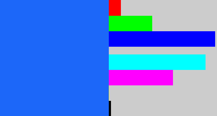 Hex color #1c67f9 - azul