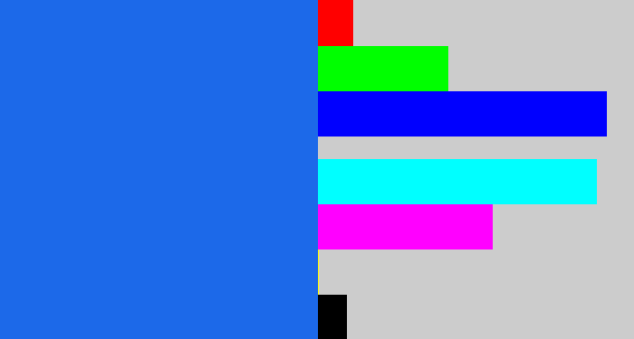 Hex color #1c69e9 - azul