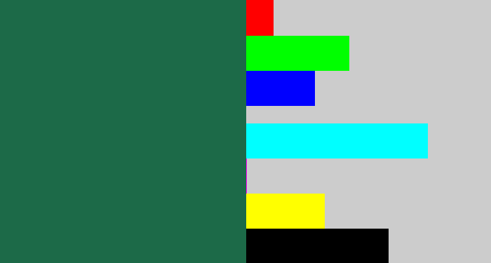 Hex color #1c6a48 - dark green blue