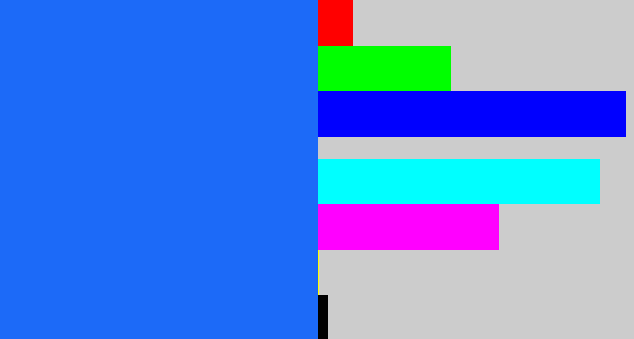 Hex color #1c6af8 - azul