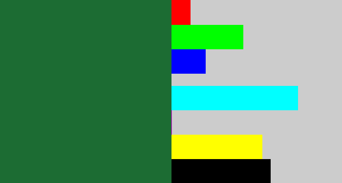 Hex color #1c6c33 - darkish green