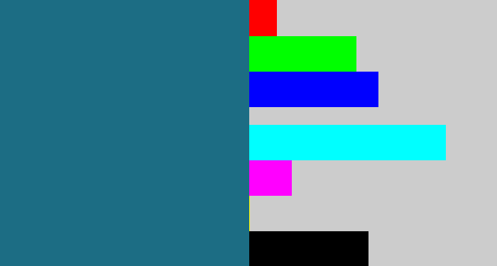 Hex color #1c6d84 - ugly blue