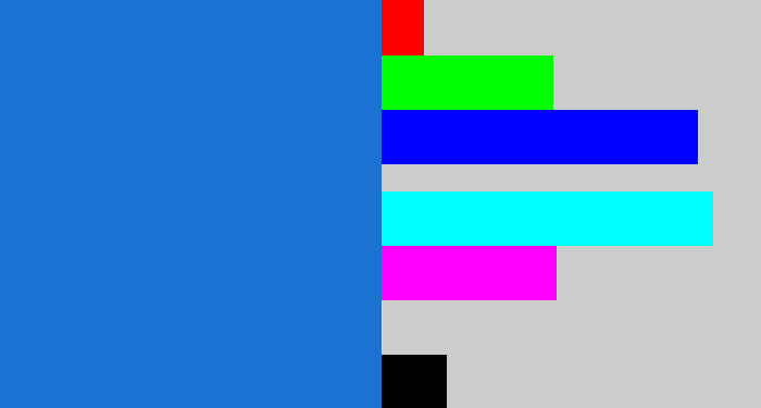 Hex color #1c72d3 - water blue