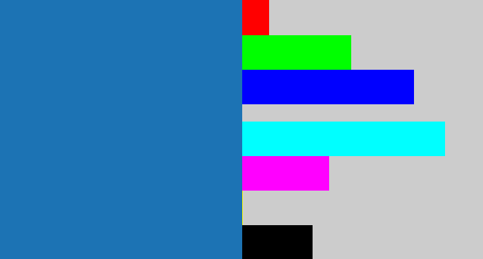 Hex color #1c73b4 - mid blue