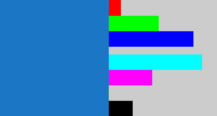 Hex color #1c76c6 - bluish