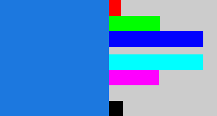 Hex color #1c78df - water blue