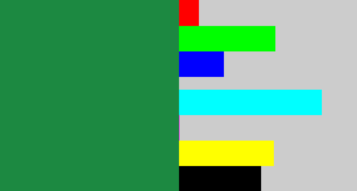 Hex color #1c8941 - darkish green