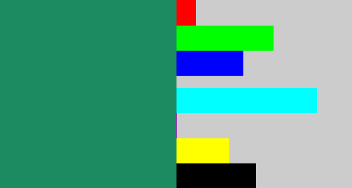 Hex color #1c8b61 - viridian