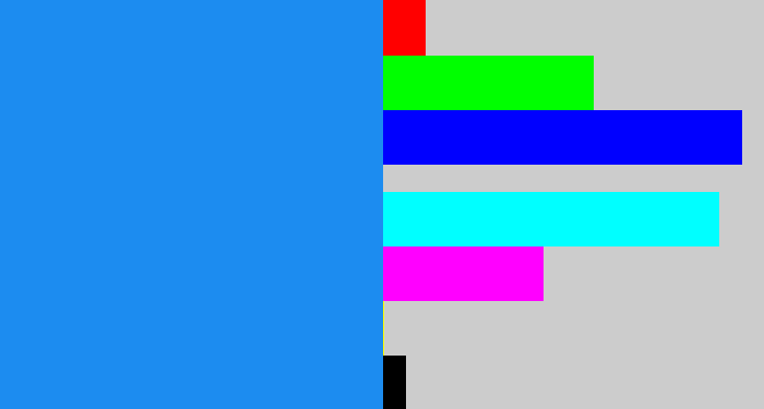 Hex color #1c8cf0 - clear blue