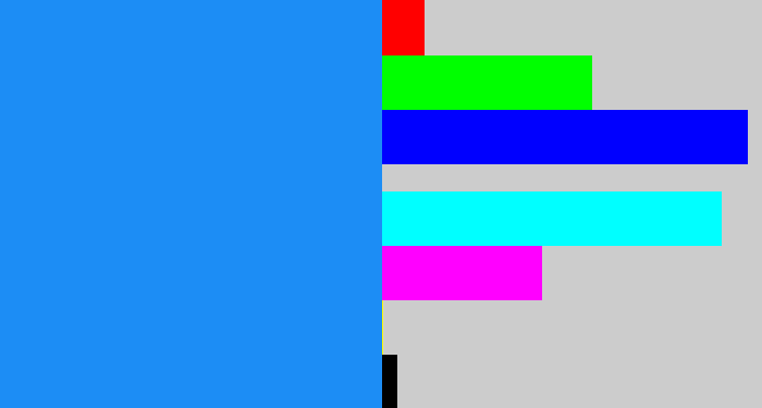 Hex color #1c8df5 - clear blue
