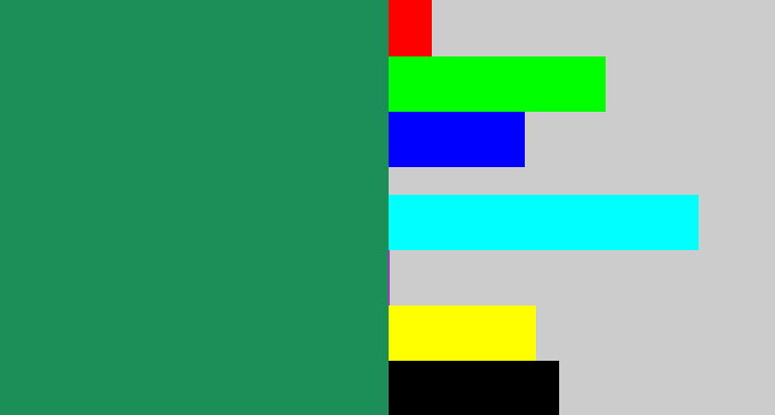 Hex color #1c8e58 - dark sea green