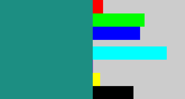 Hex color #1c8e82 - greenish blue