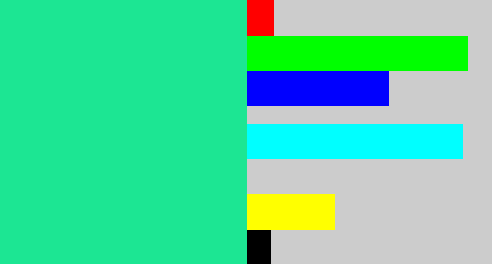 Hex color #1ce693 - aqua green