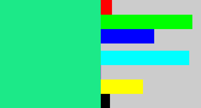 Hex color #1ce988 - wintergreen