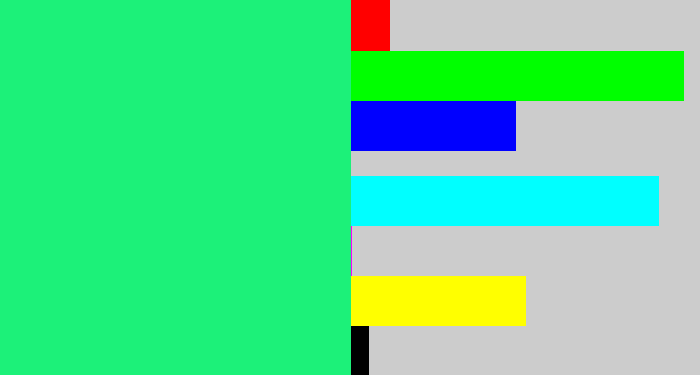 Hex color #1cf179 - spearmint