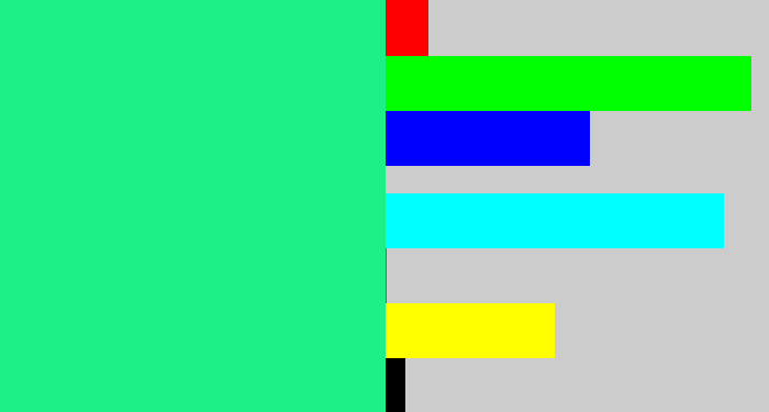 Hex color #1cf186 - wintergreen