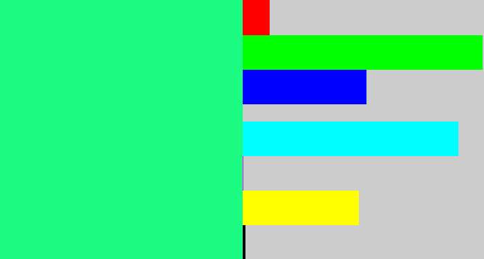 Hex color #1cfc82 - wintergreen