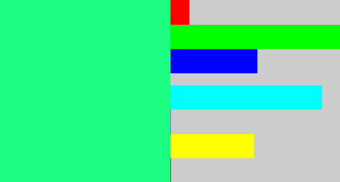 Hex color #1cfe82 - wintergreen