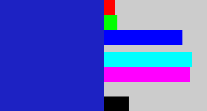 Hex color #1d22c3 - blue blue