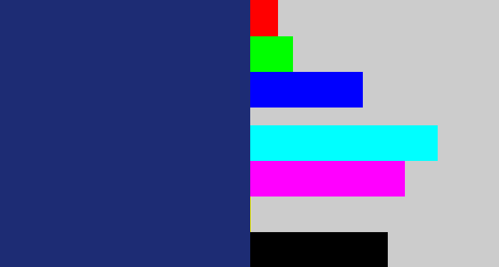 Hex color #1d2c74 - twilight blue