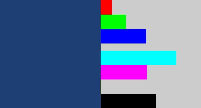 Hex color #1d3f74 - twilight blue