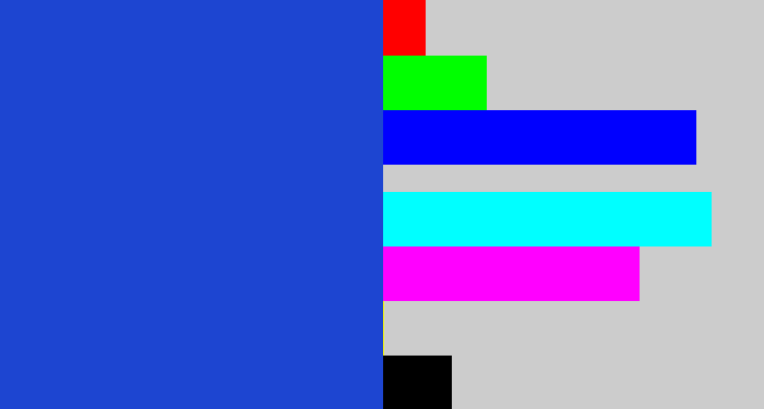 Hex color #1d45d1 - blue blue