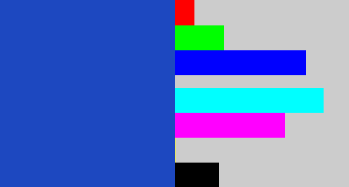 Hex color #1d48c0 - blue blue