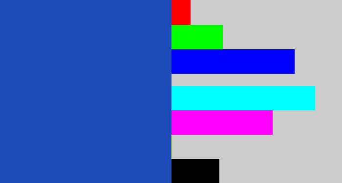 Hex color #1d4cb8 - blue blue