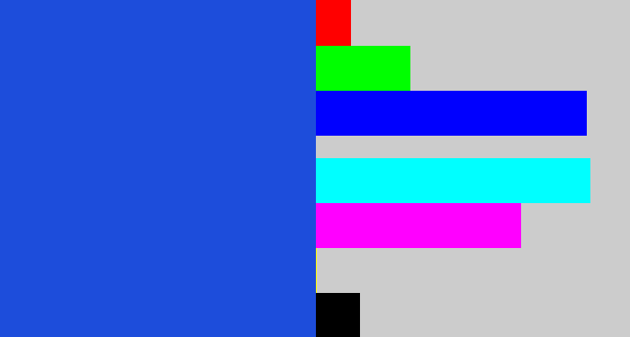 Hex color #1d4ddb - azul
