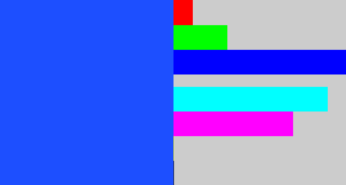 Hex color #1d4fff - electric blue