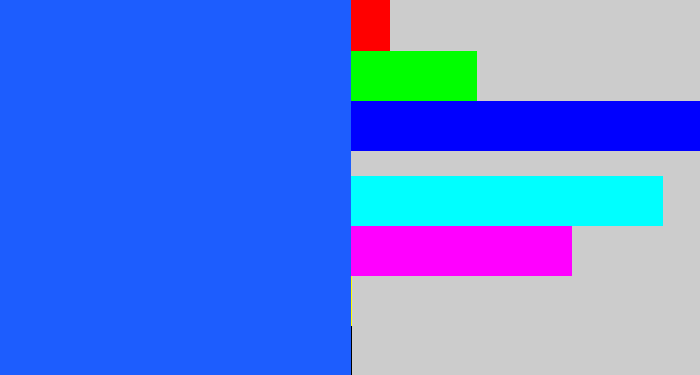 Hex color #1d5dfe - azul