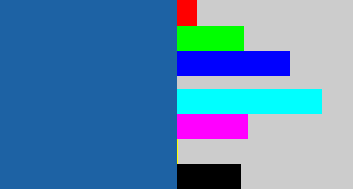 Hex color #1d62a4 - mid blue